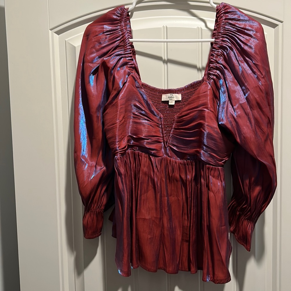 Entro Iridescent Babydoll Top